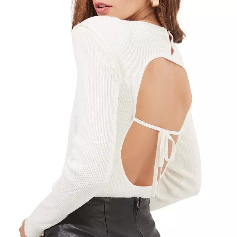 ASTR The Label Felice Ribbed Open Back Bodysuit